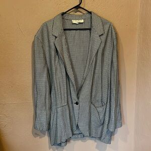 Dress jacket black and white checkered